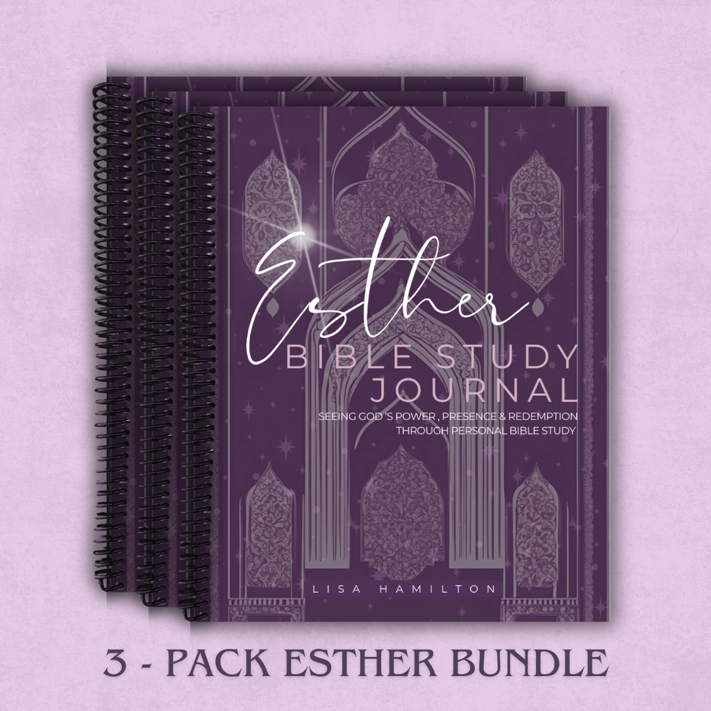 Esther Bible Study Journal, 3-pack of spiral-bound journals