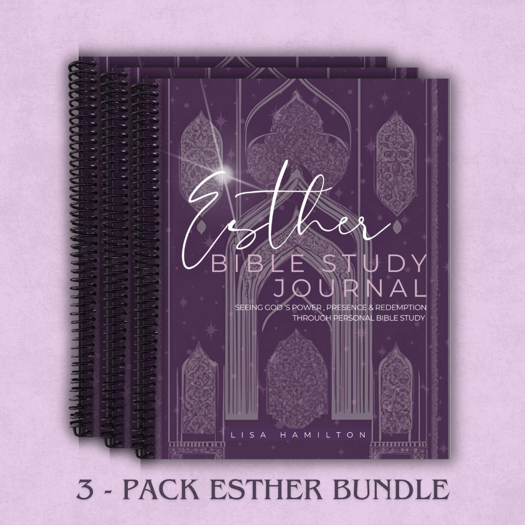 Esther Bible Study Journal, 3-pack of spiral-bound journals