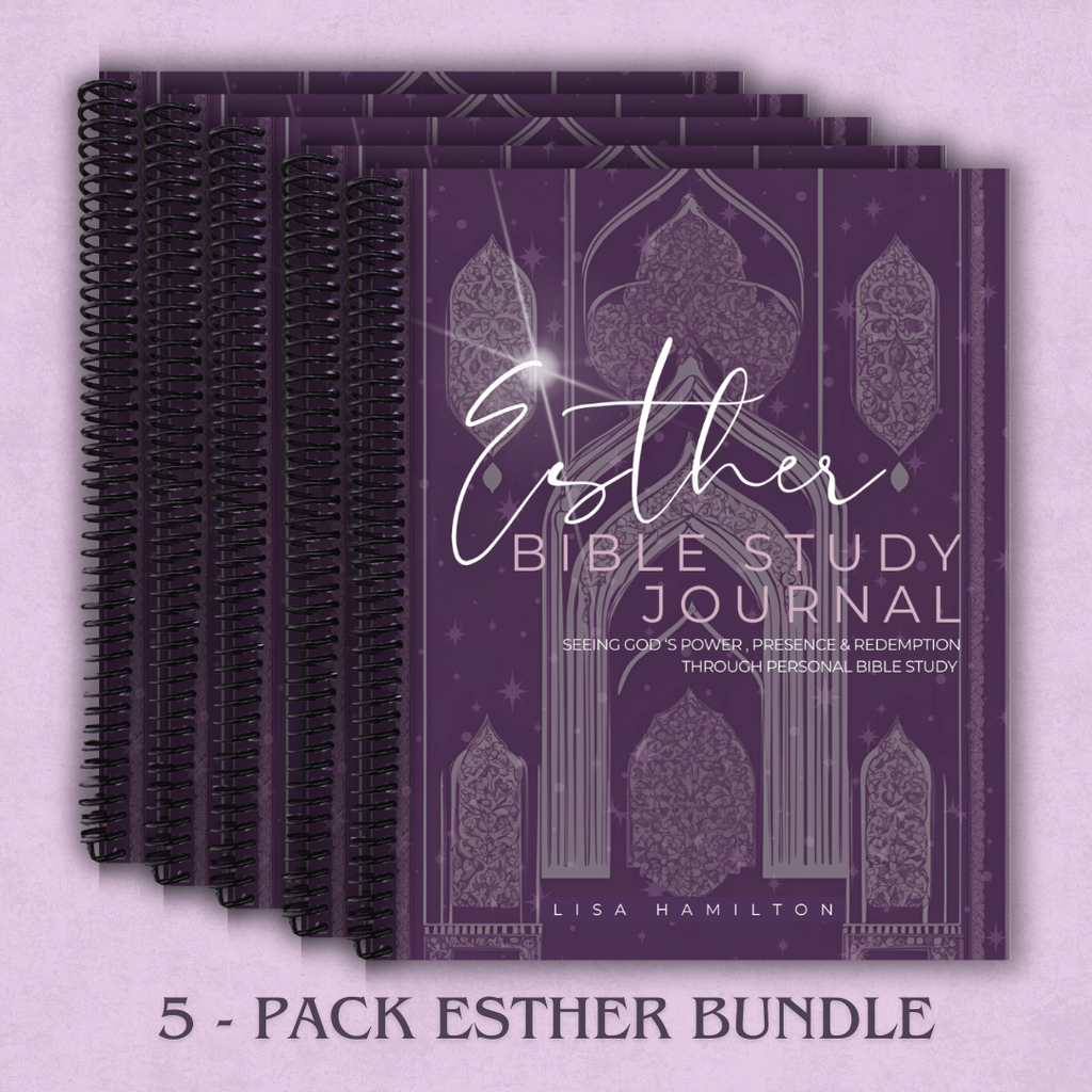 Esther Bible Study Journal, 5-pack of spiral-bound journals