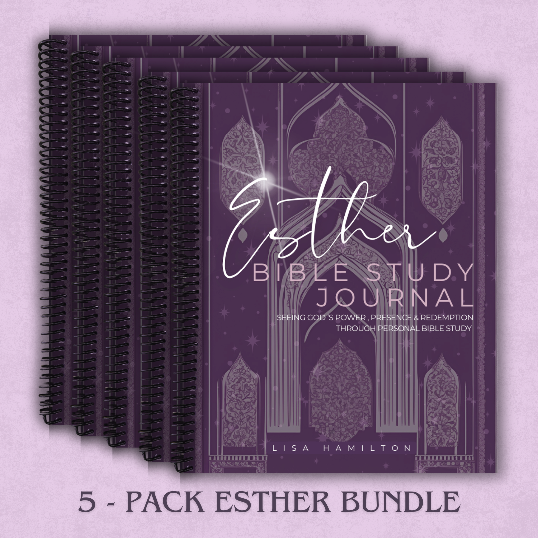 Esther Bible Study Journal, 5-pack of spiral-bound journals