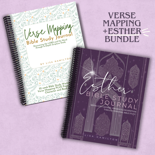 Esther Bible Study Journal and Verse Mapping Journal study bundle