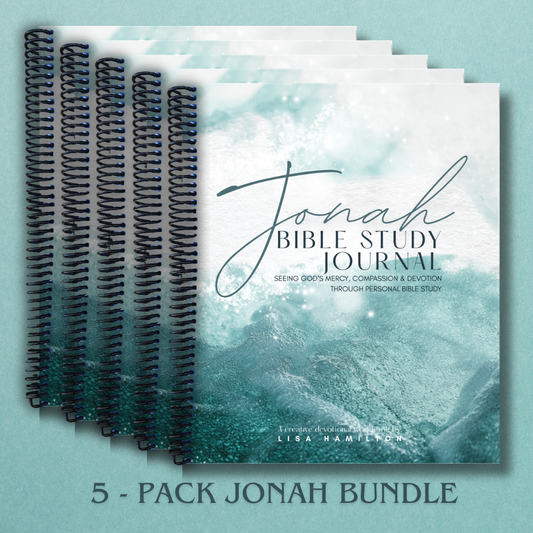 Jonah Bible Study Journal, 5-pack of spiral-bound journals
