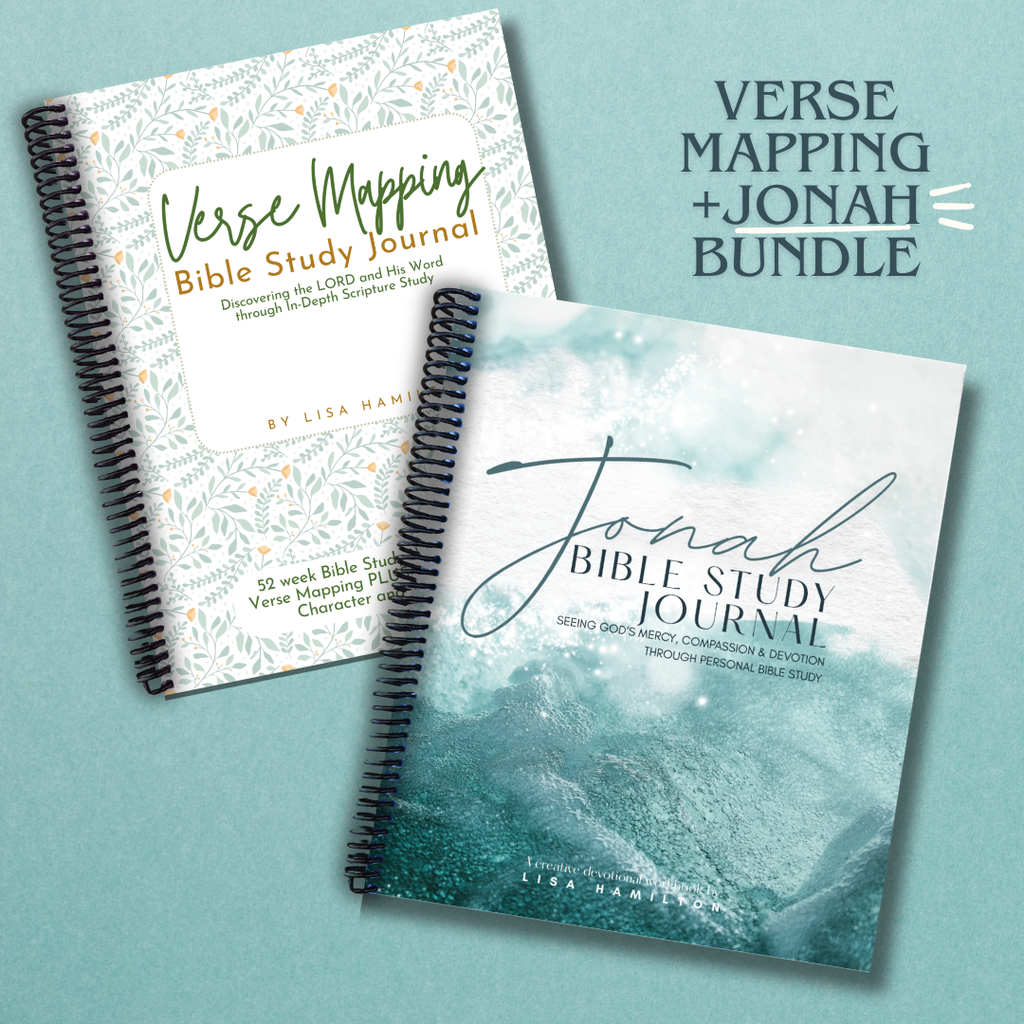 Jonah Bible Study Journal and Verse Mapping Journal study bundle