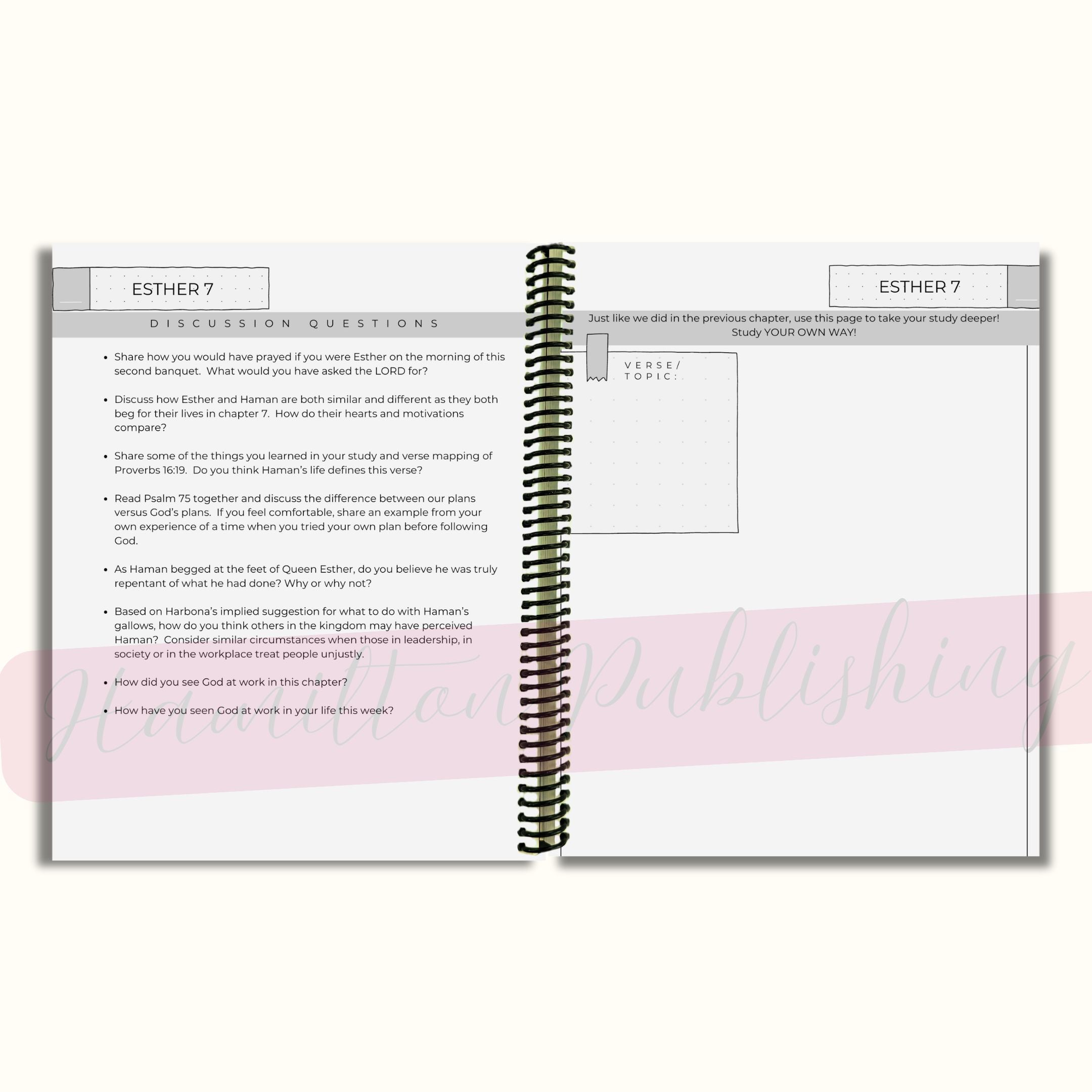 Esther Bible Study Journal (Spiral-Bound)