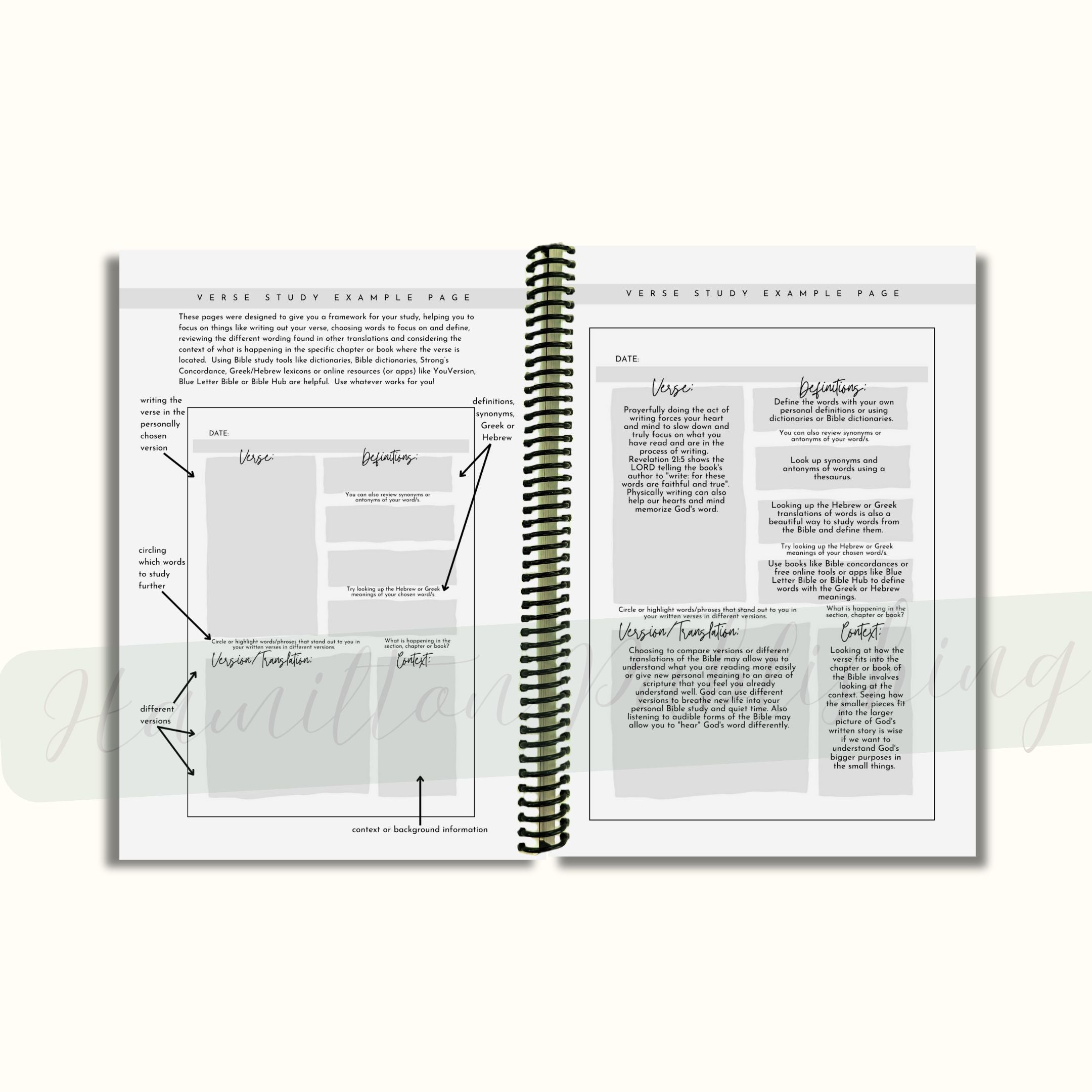Verse Mapping Bible Study Journal (Garden Edition, Spiral-Bound)