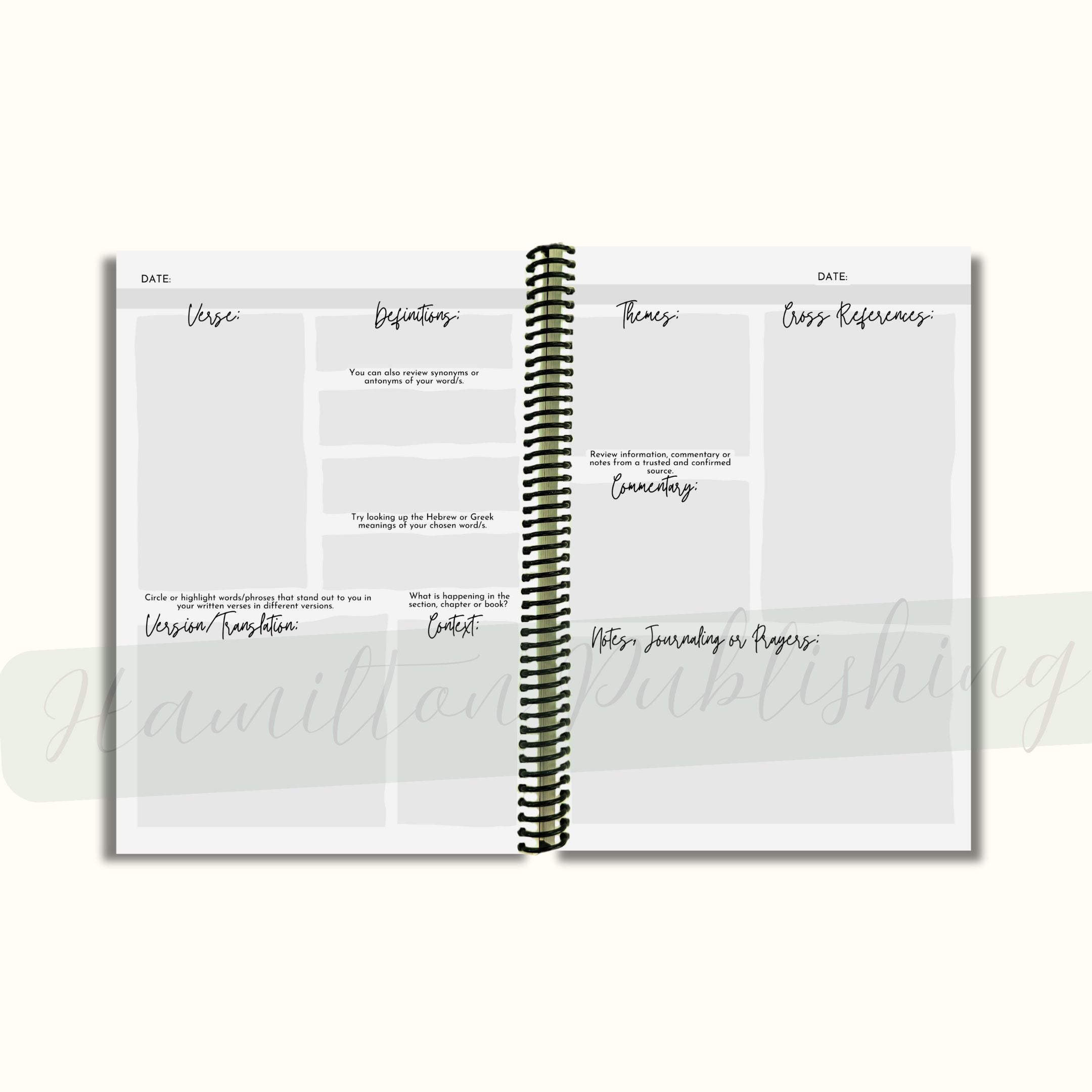 Verse Mapping Bible Study Journal (Garden Edition, Spiral-Bound)