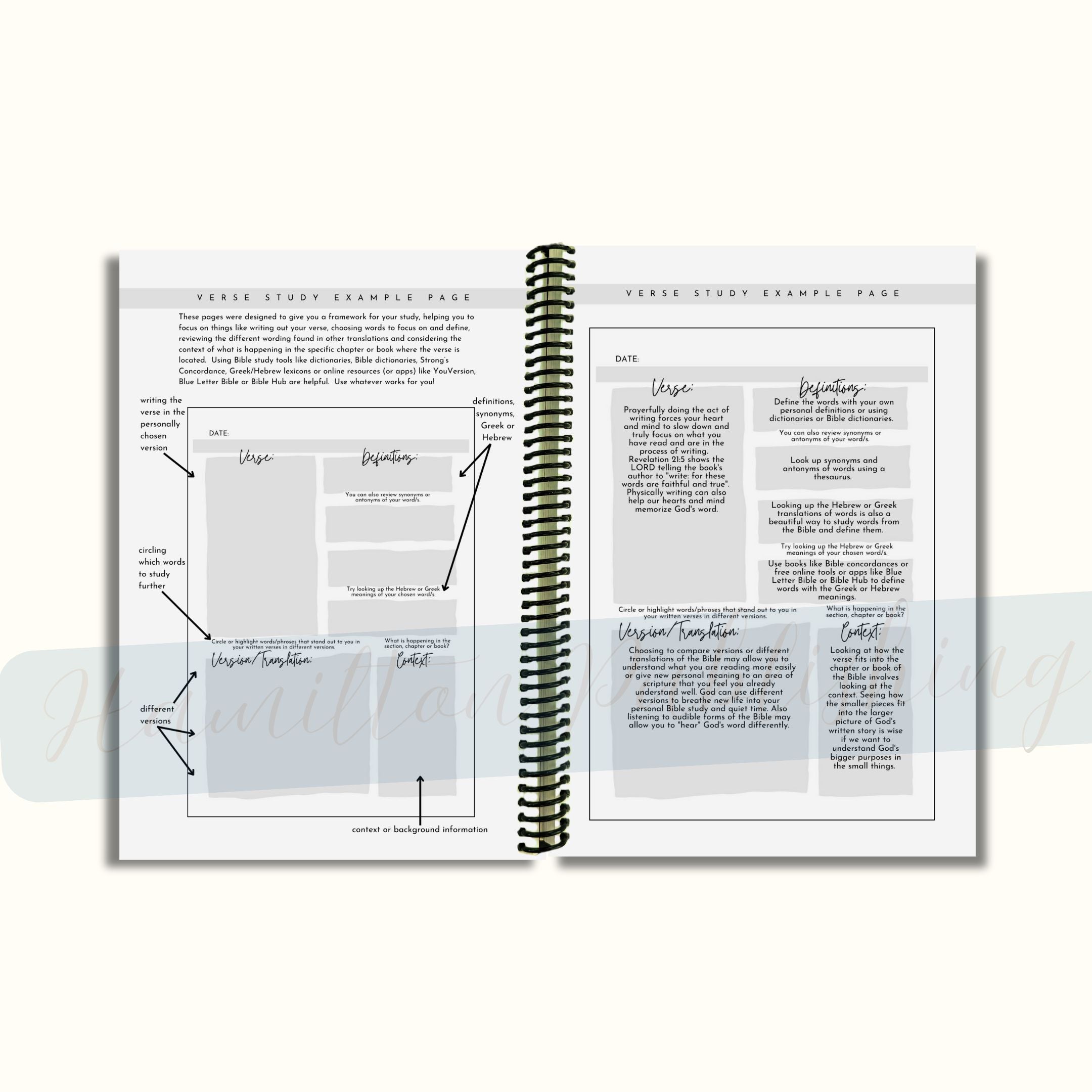 Verse Mapping Bible Study Journal (Constellation Edition, Spiral-Bound)