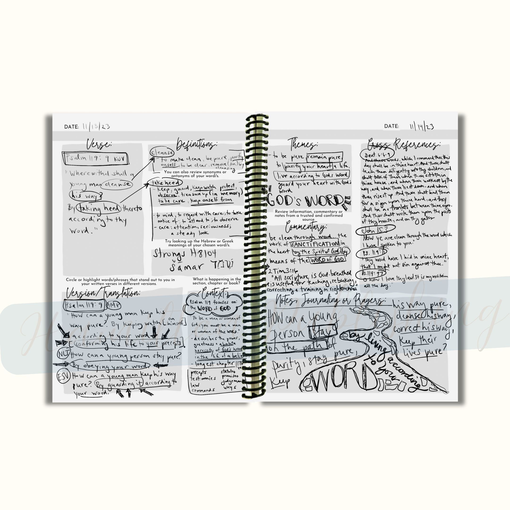 Verse Mapping Bible Study Journal (Constellation Edition, Spiral-Bound)
