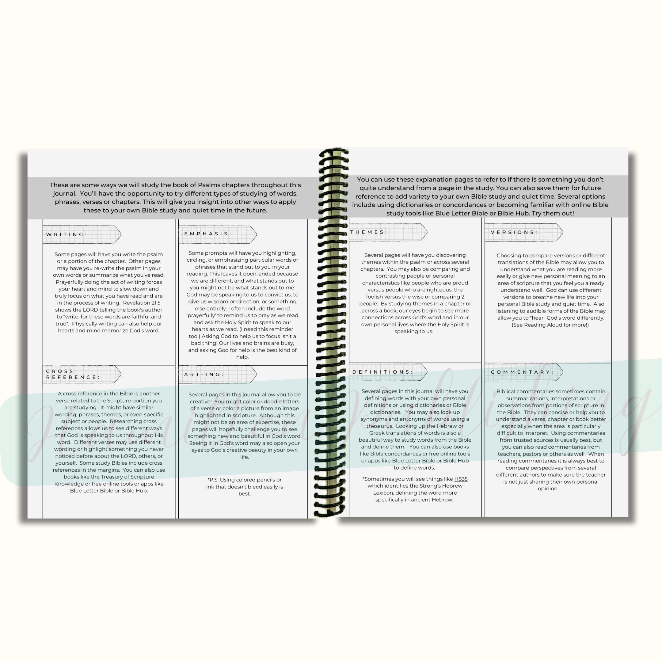 Psalms Bible Study Journal (Spiral-Bound)