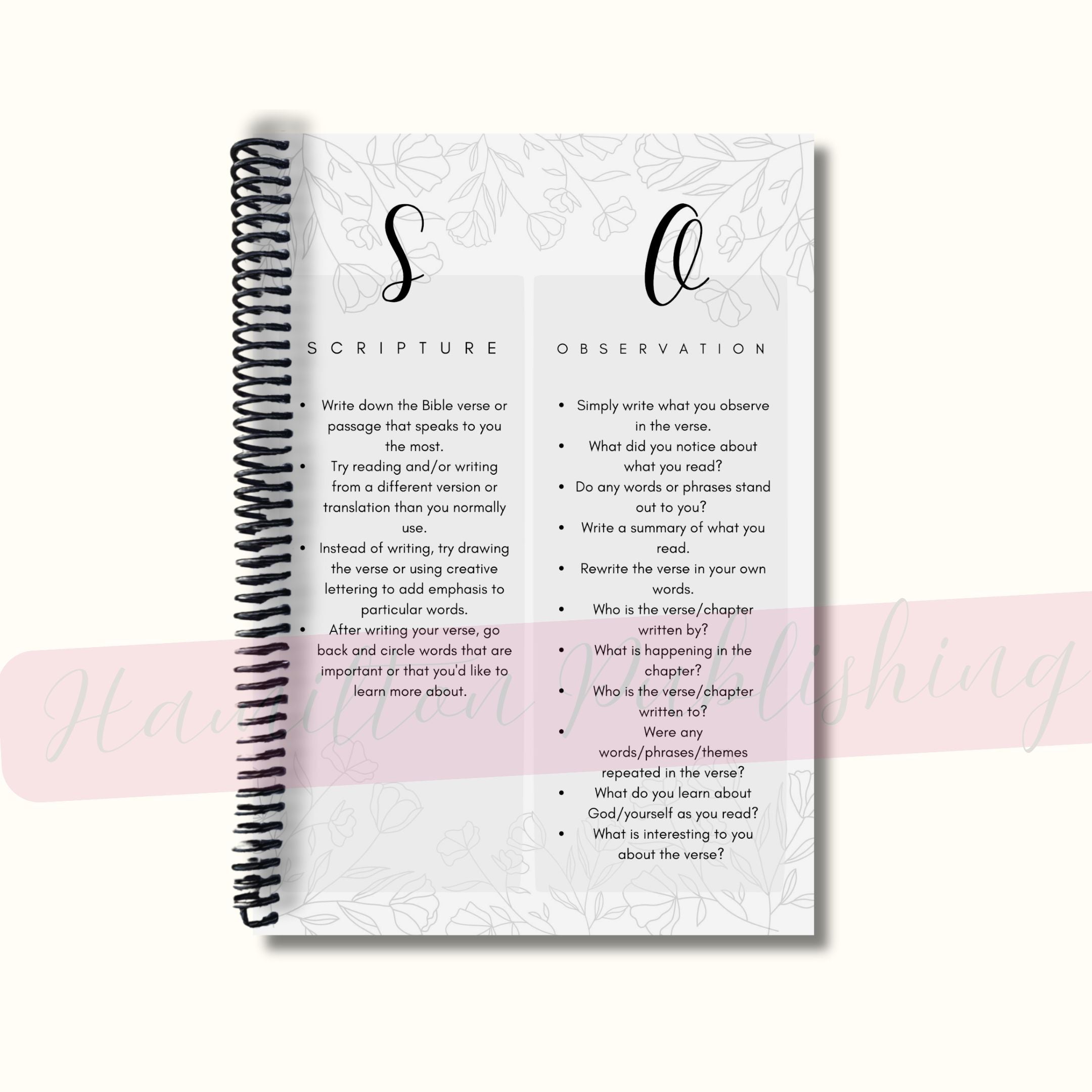 SOAP Bible Study Journal (Rose Garden Edition, Spiral-Bound)