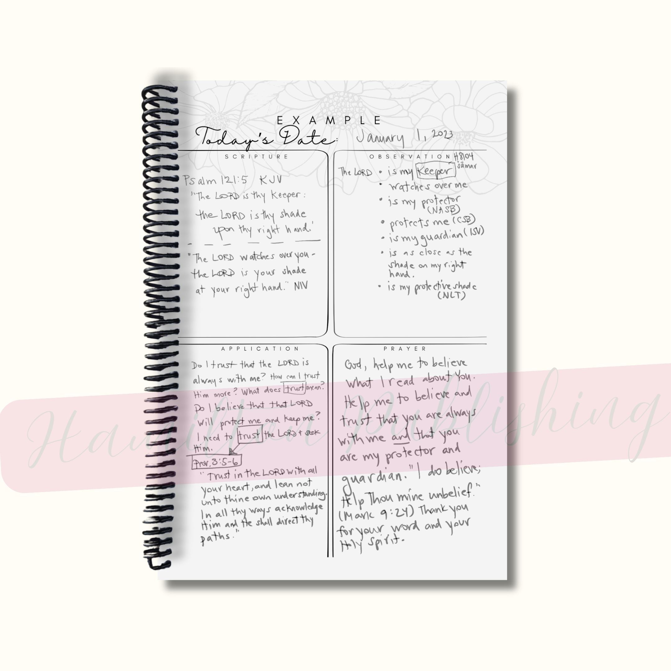 SOAP Bible Study Journal (Rose Garden Edition, Spiral-Bound)