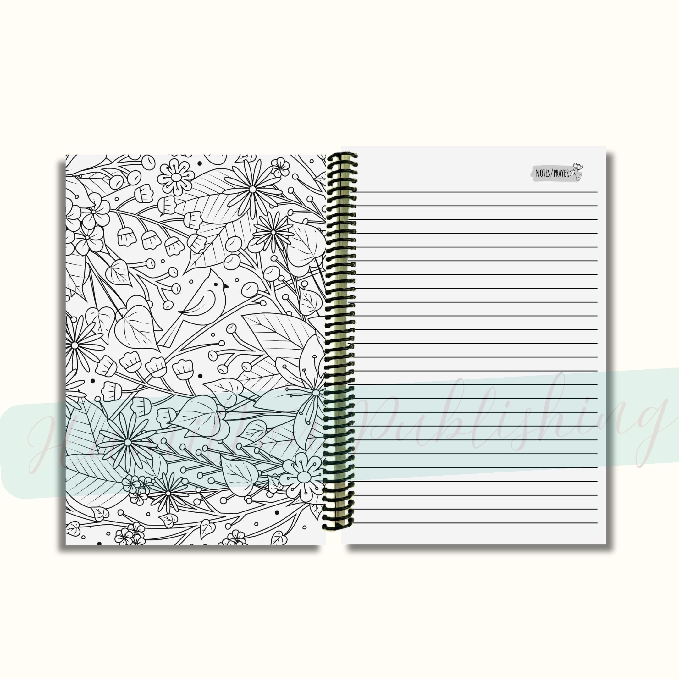52-Week Sermon Notes Journal (Blooming Faith Edition, Spiral-Bound)