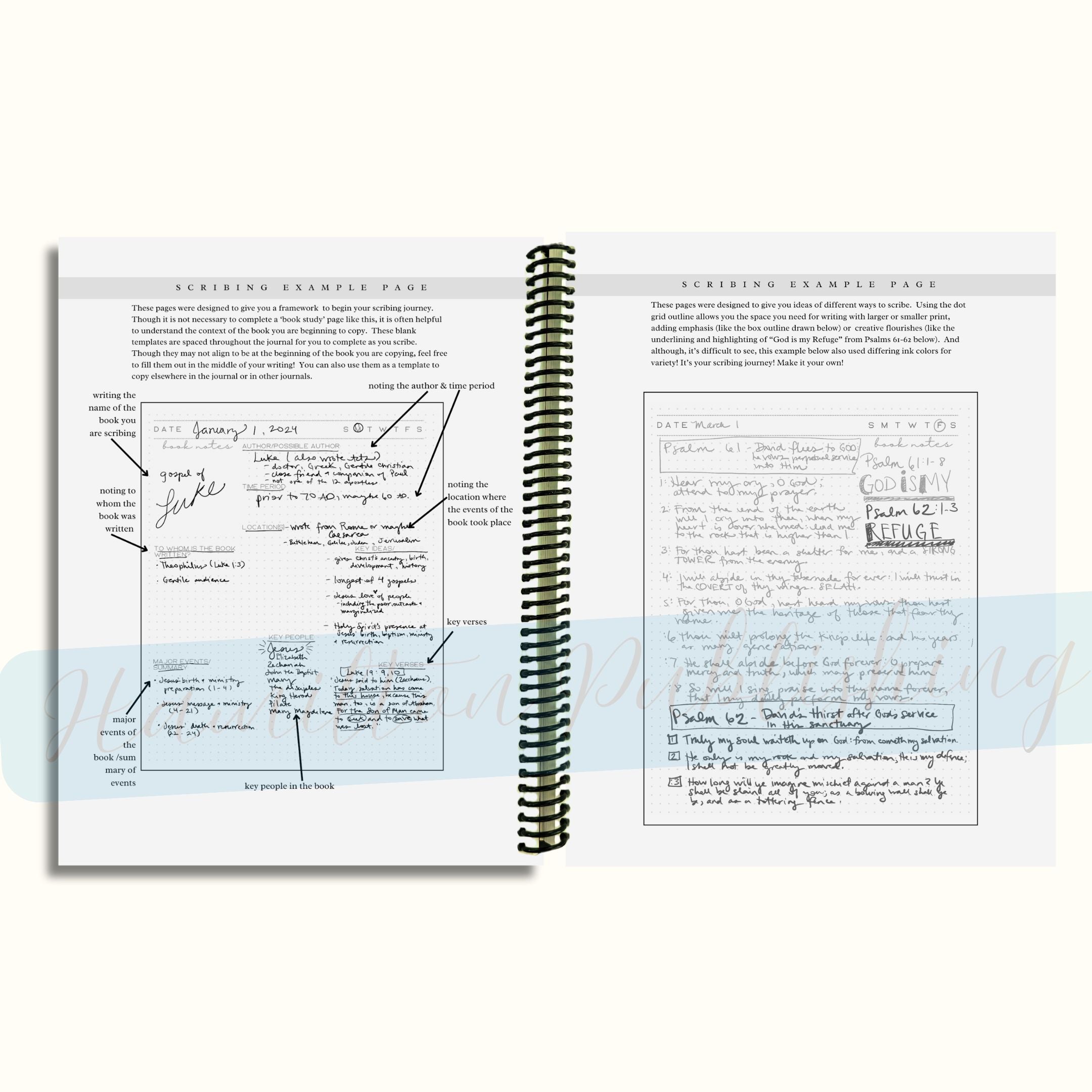 Bible Scribing Journal (Dot Grid, Spiral-Bound)