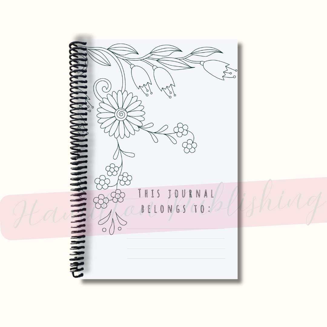 Interior spread from the Prayer and Scripture Journal for Women with guided prompts