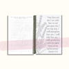 Scripture and prayer template with lined writing space